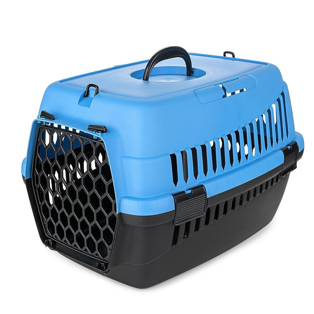 Transporter dla Psa Kota Królika S 50x33x33 cm - Abba Niebieski do Samochodu
